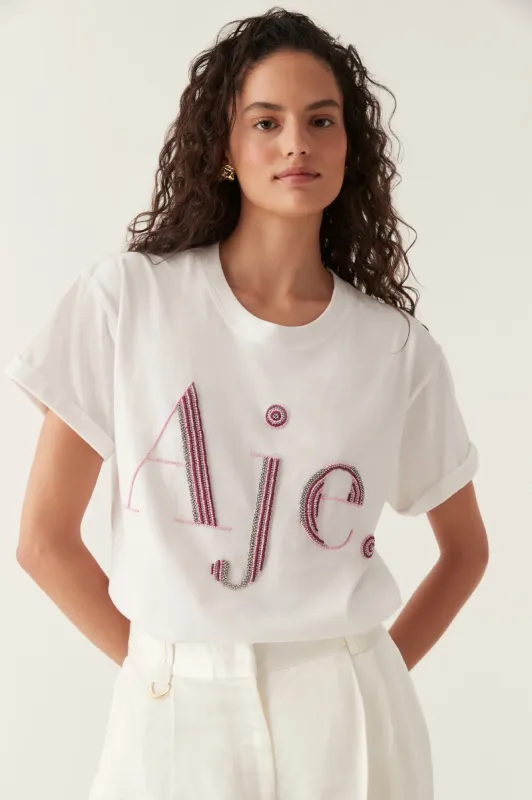 Cary Embellished Tee sold by Aje