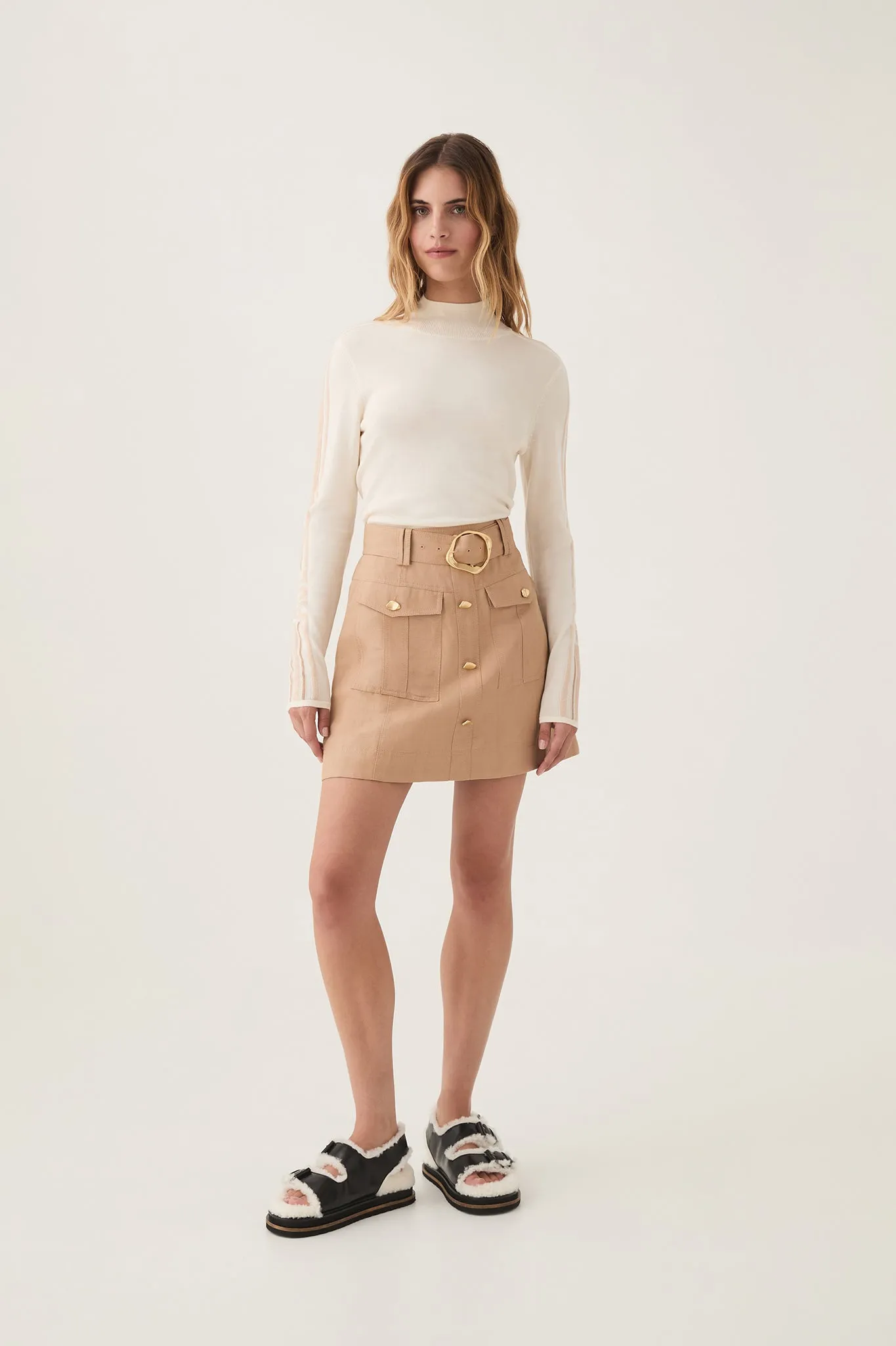 Lucielle Stripe Wool Knit Skivvy sold by Aje product image thumbnail 4