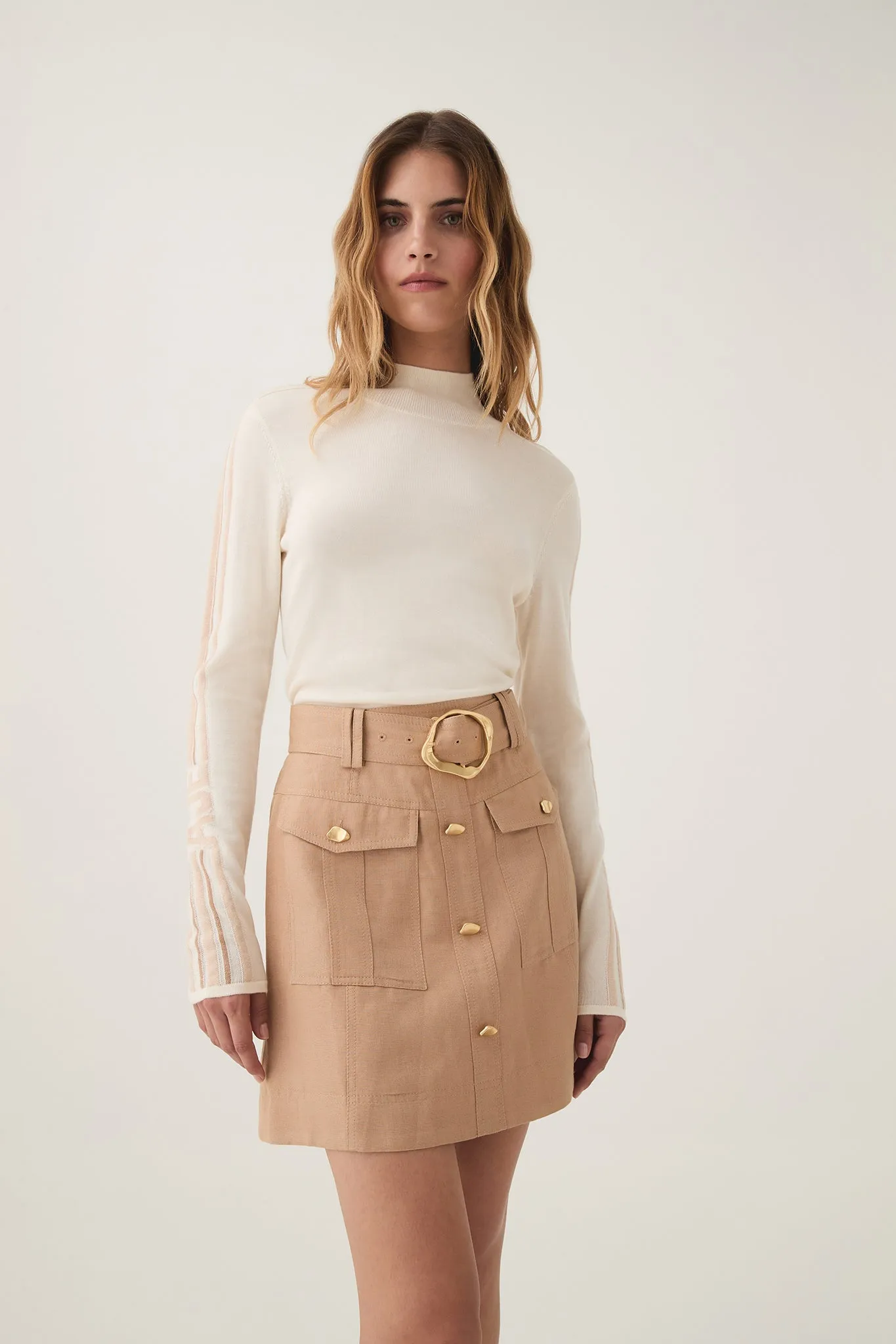 Lucielle Stripe Wool Knit Skivvy sold by Aje product image thumbnail 3