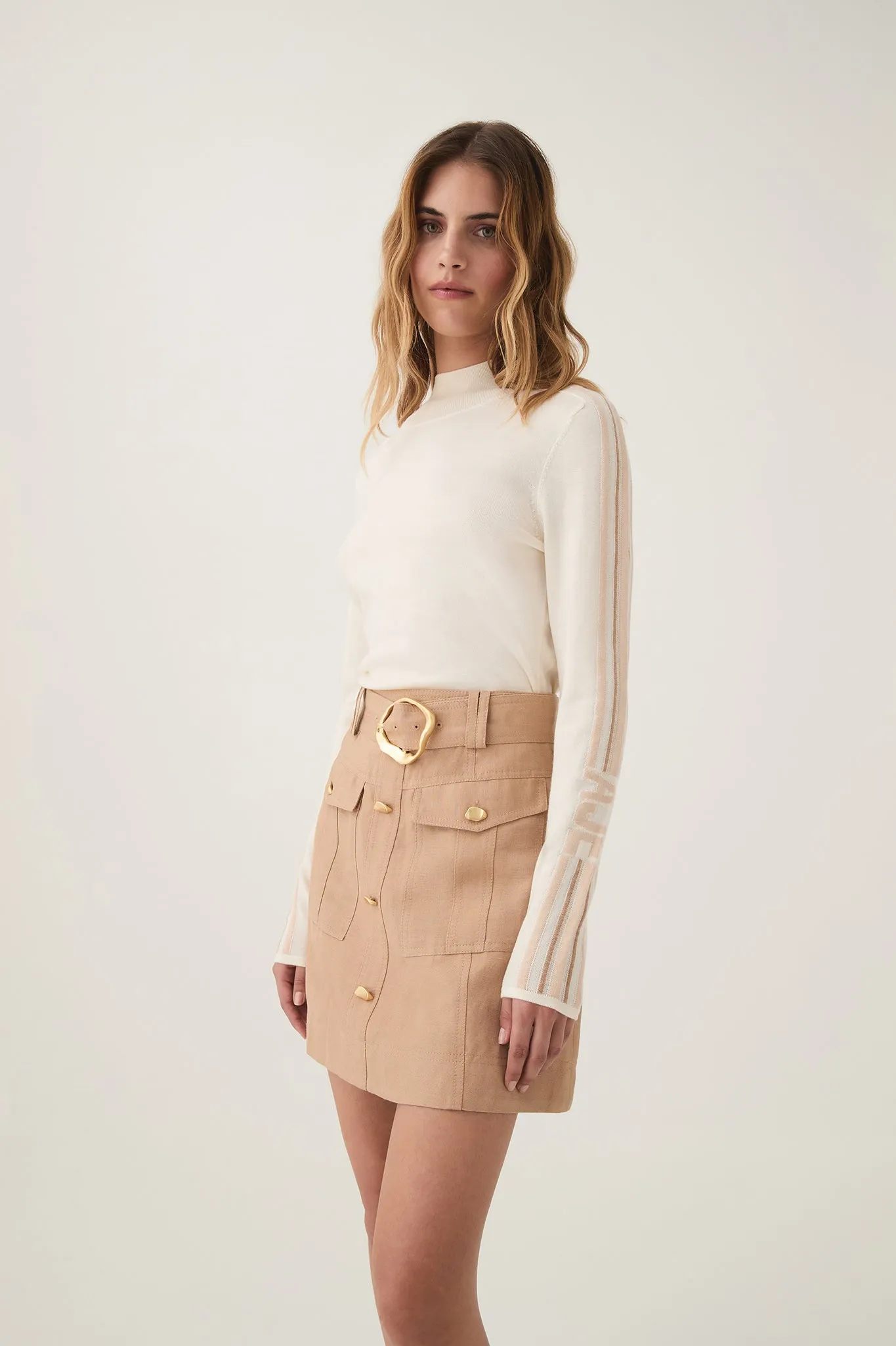 Lucielle Stripe Wool Knit Skivvy sold by Aje product image thumbnail 5