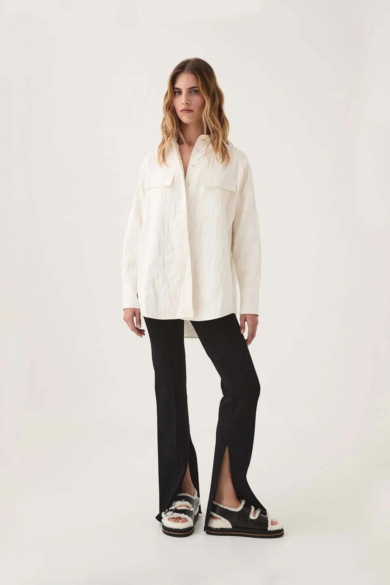 Ashlar Quilted Shirt Jacket sold by Aje
