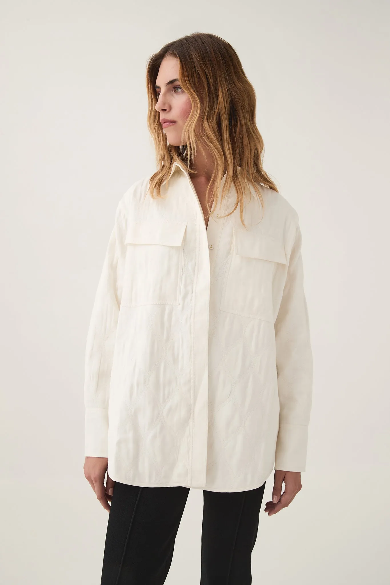 Ashlar Quilted Shirt Jacket sold by Aje product image thumbnail 3