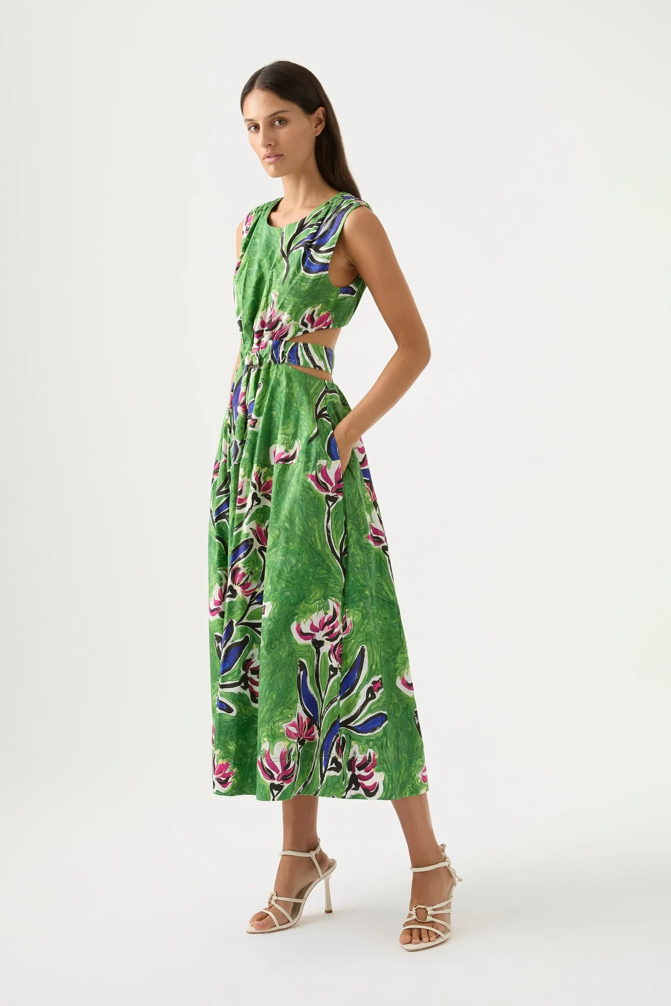 Zorina Tie Midi Dress sold by Aje