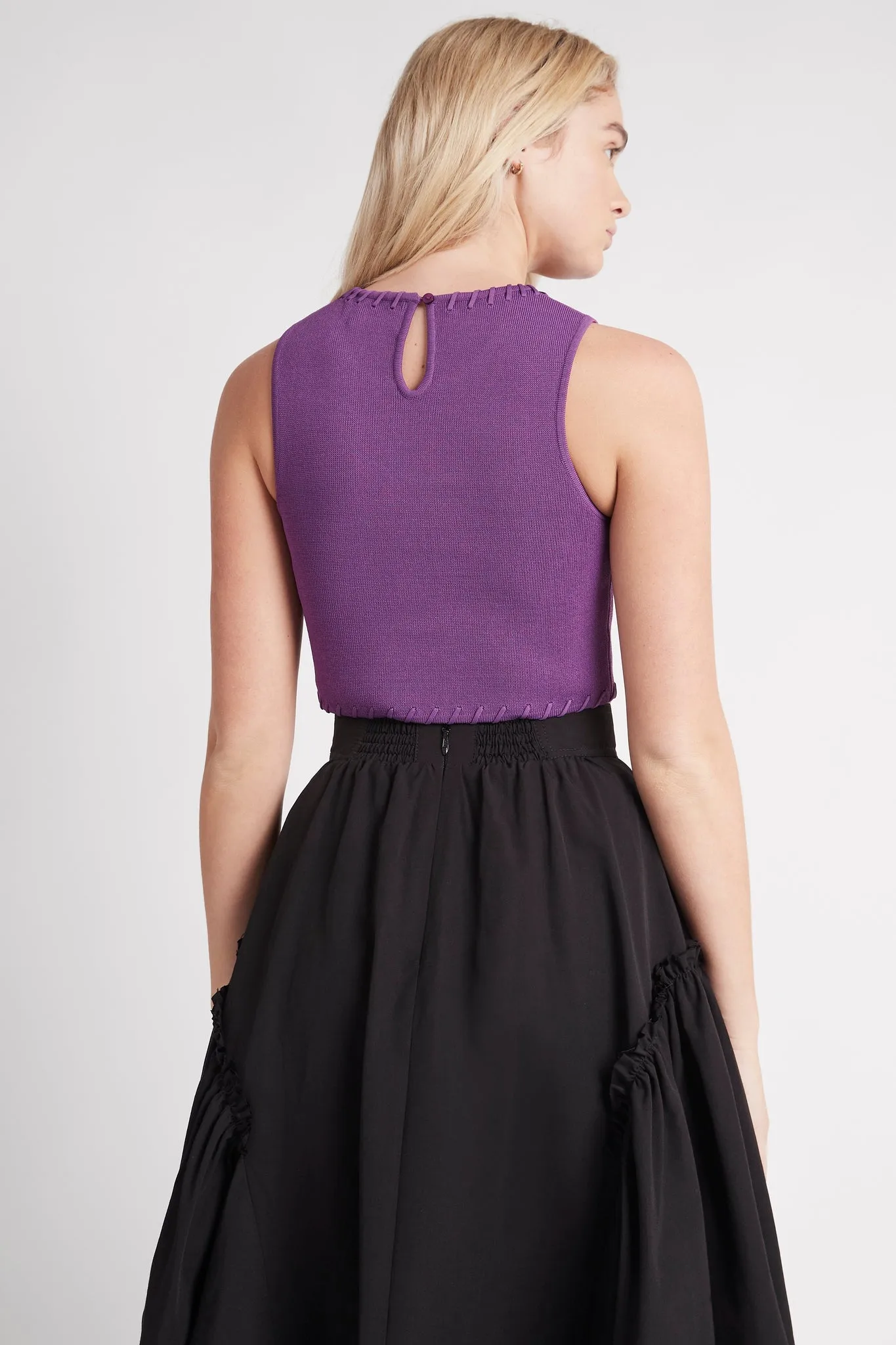 Kai Logo Cropped Knit Tank sold by Aje product image thumbnail 5