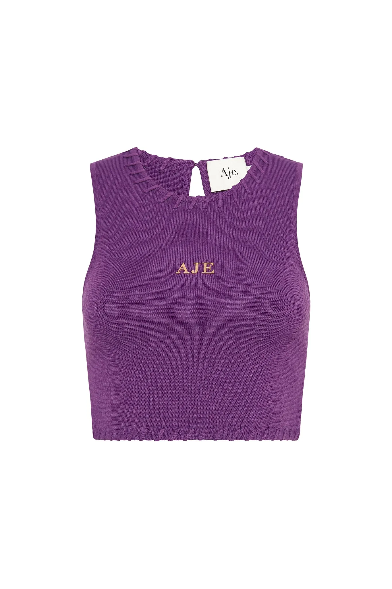 Kai Logo Cropped Knit Tank sold by Aje product image thumbnail 2