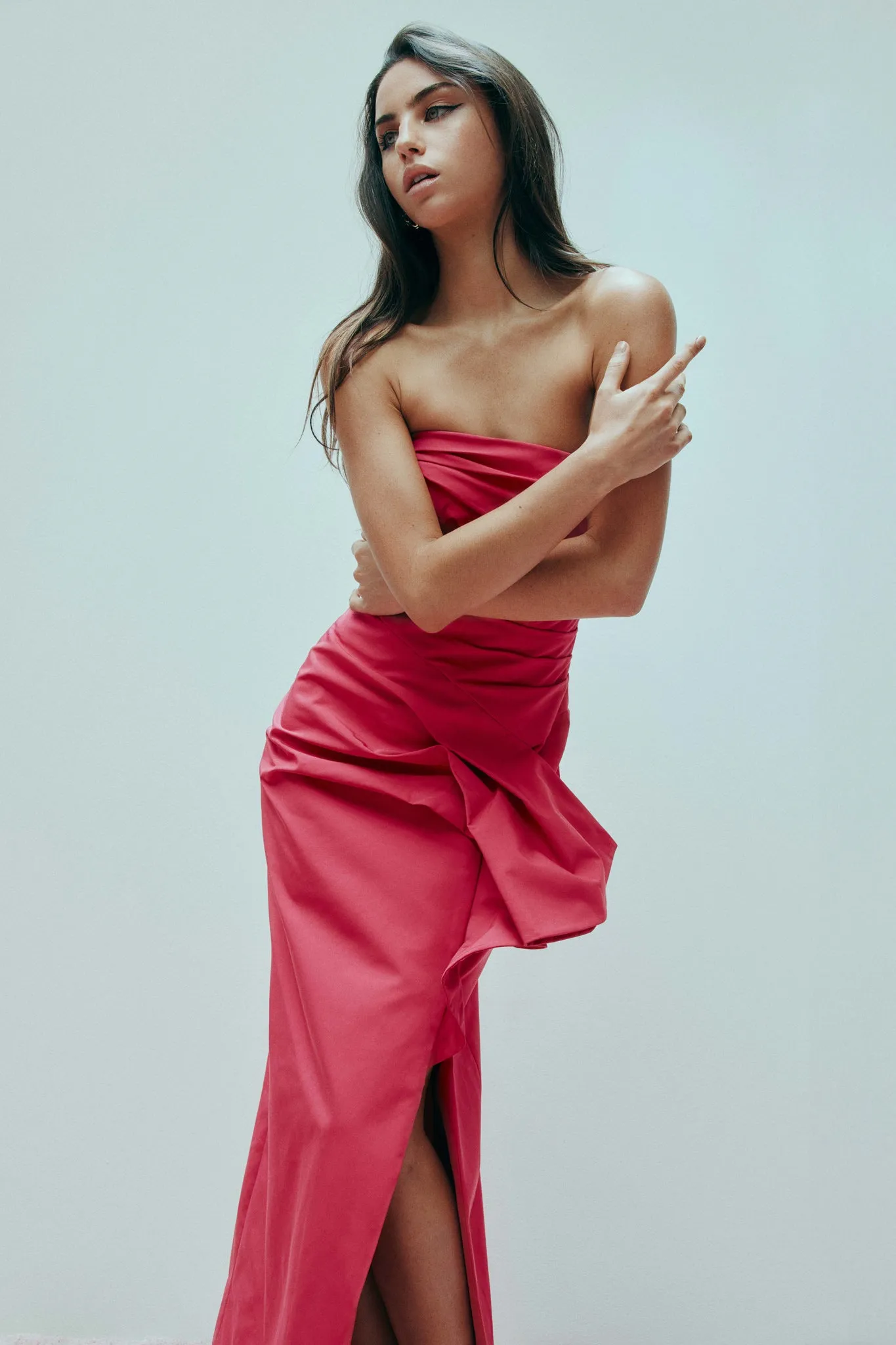 Roma Draped Midi Dress sold by Aje