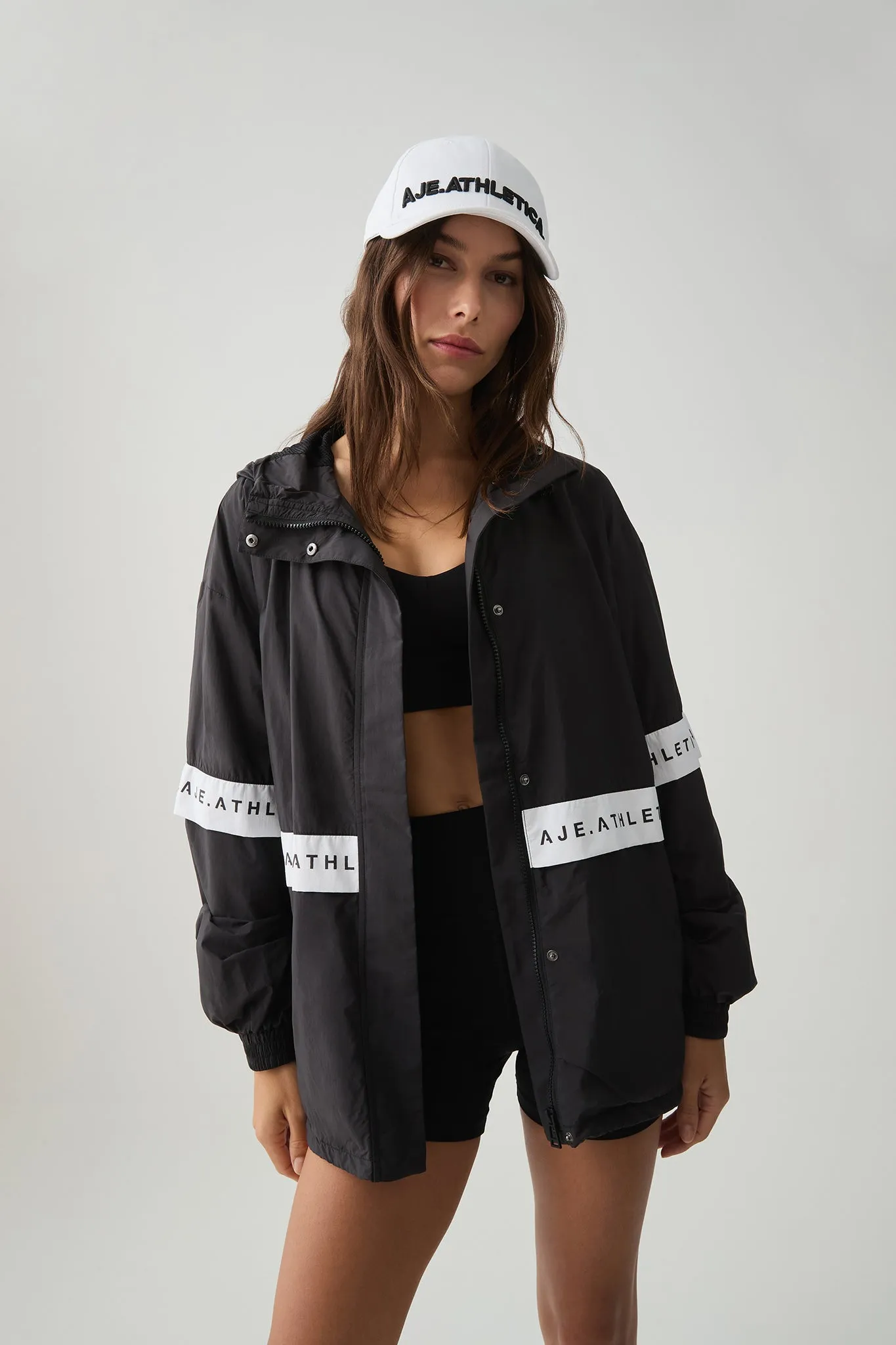 Spliced Hooded Spray Jacket 016 sold by Aje