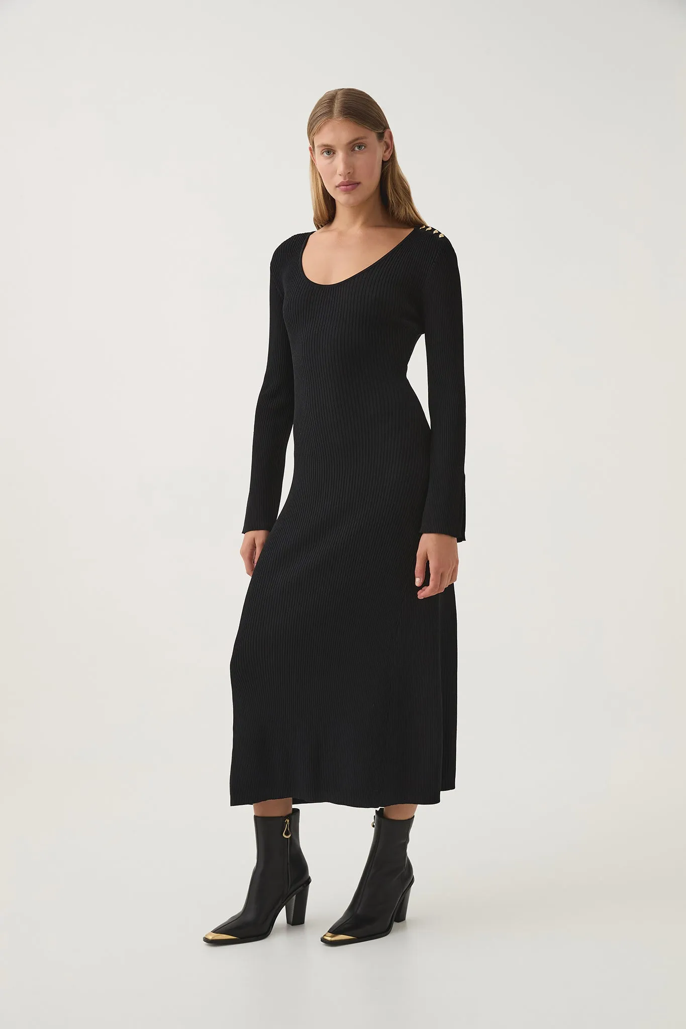 Zeitgeist Knit Midi Dress sold by Aje product image thumbnail 4