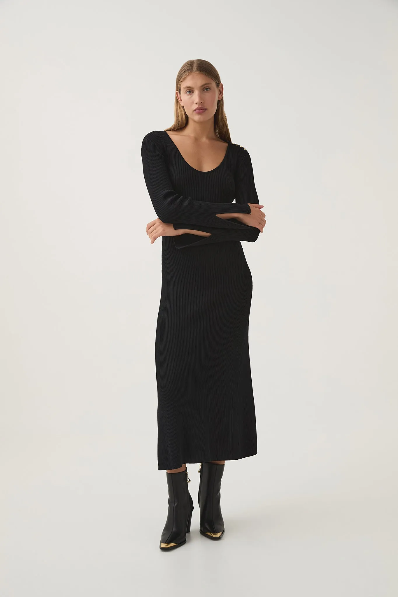 Zeitgeist Knit Midi Dress sold by Aje