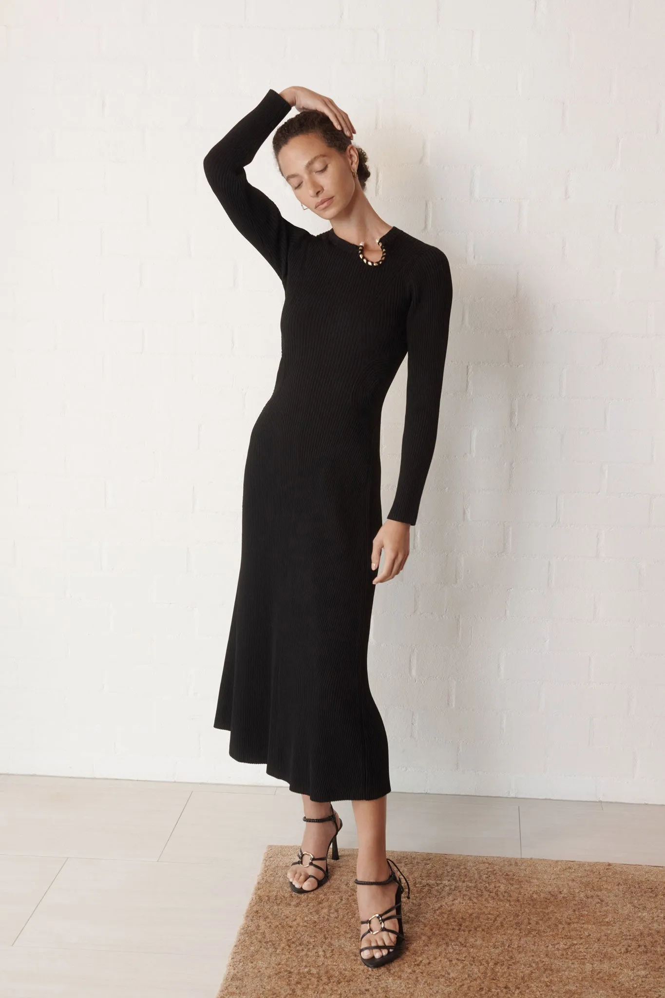 Crescent Knit Midi Dress sold by Aje