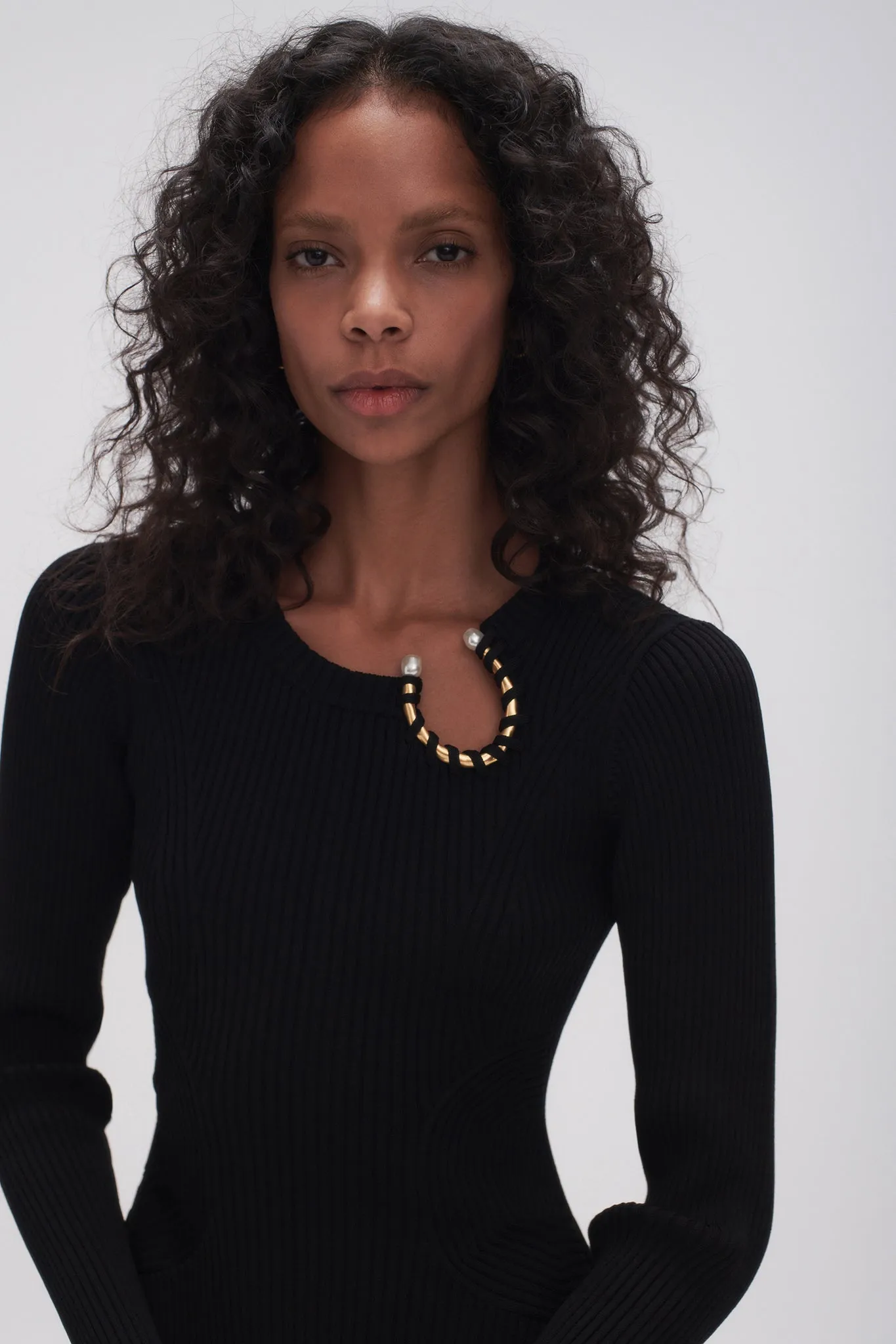 Crescent Knit Midi Dress sold by Aje product image thumbnail 4