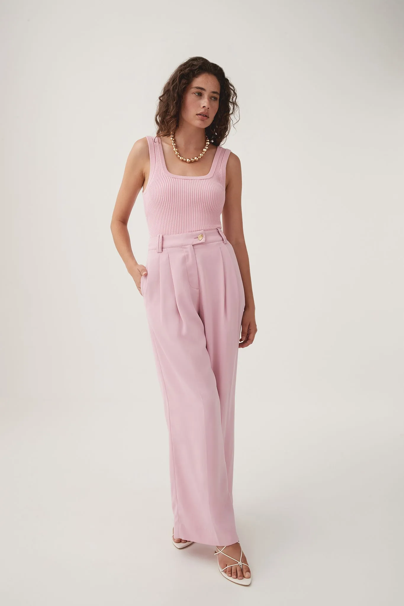 Bronte Scoop Neck Rib Tank sold by Aje product image thumbnail 3