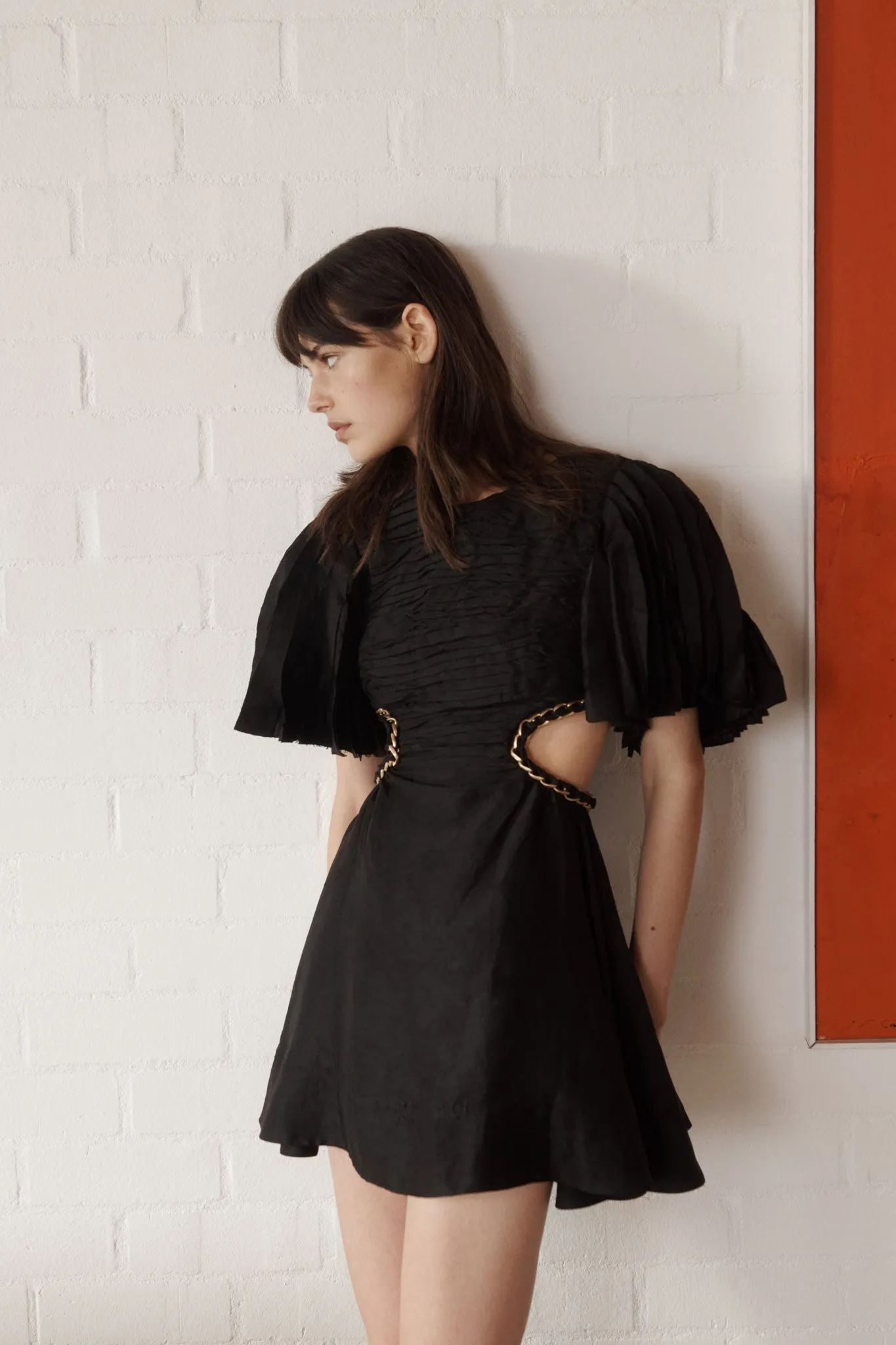 Monica Chain Link Mini Dress sold by Aje