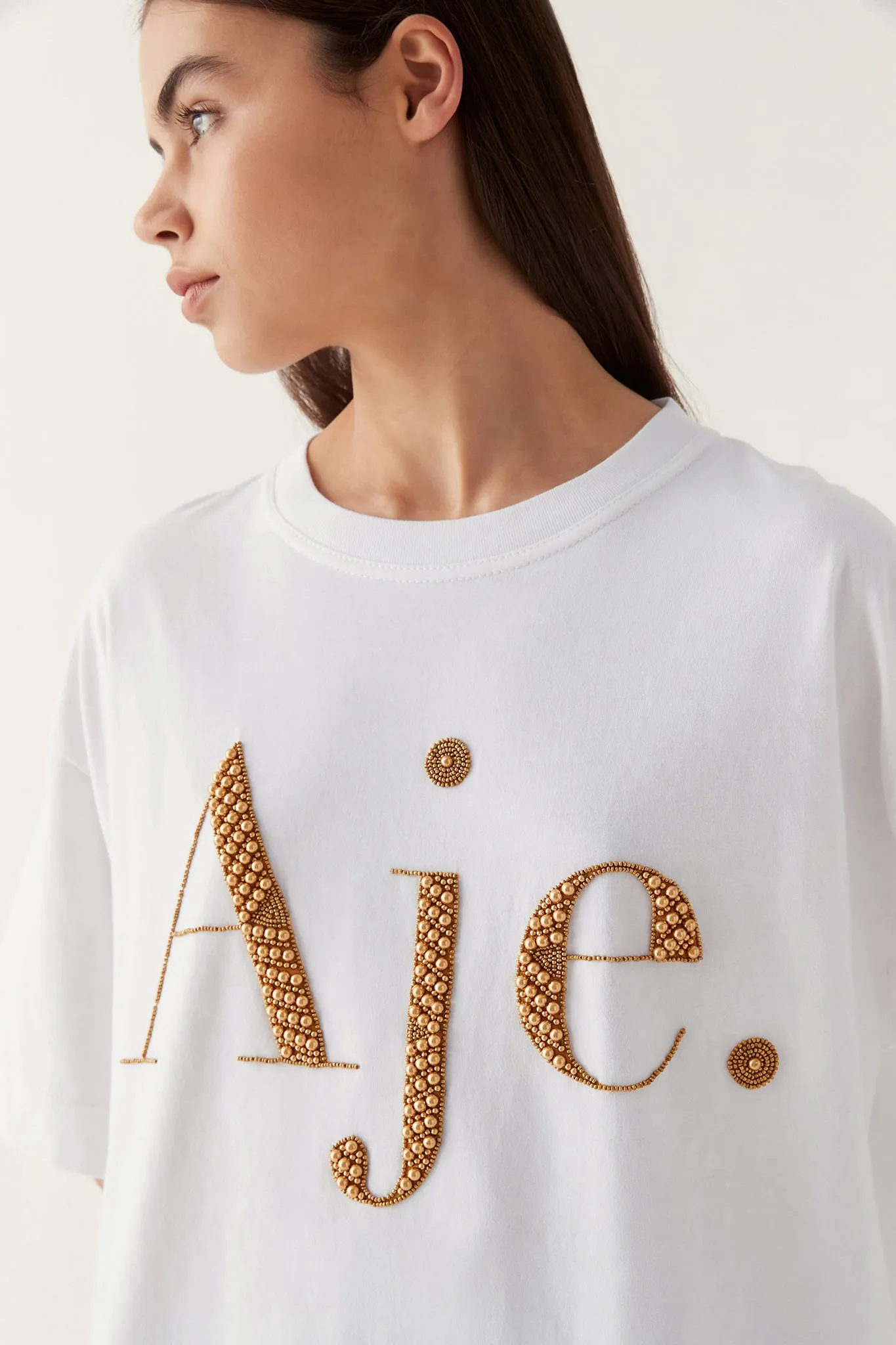 Rya Embellished Oversized Tee sold by Aje