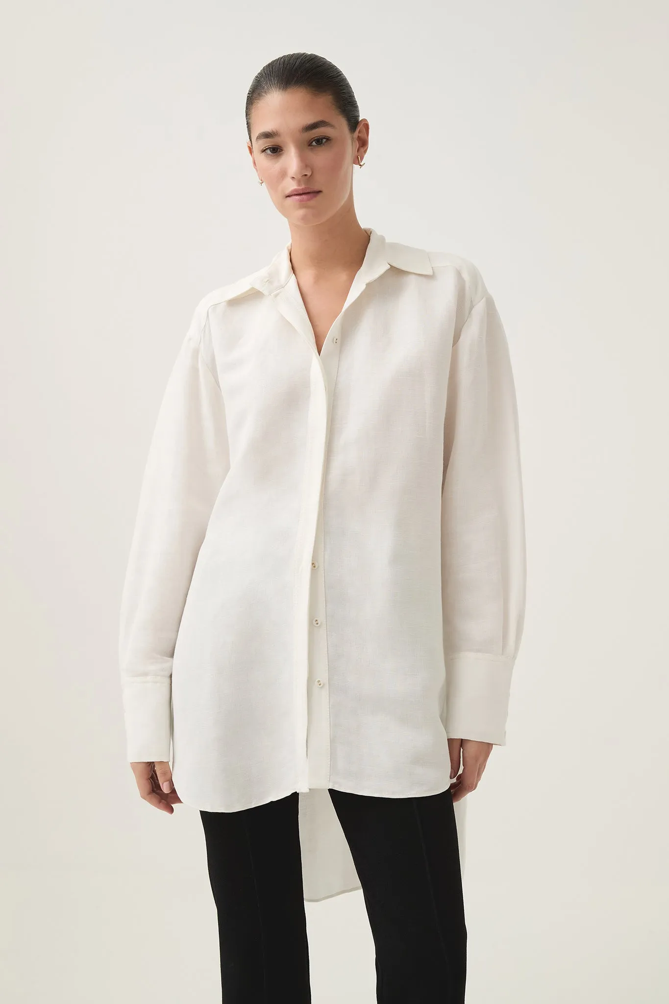 Virtuous Lace-Up Longline Shirt sold by Aje product image thumbnail 5