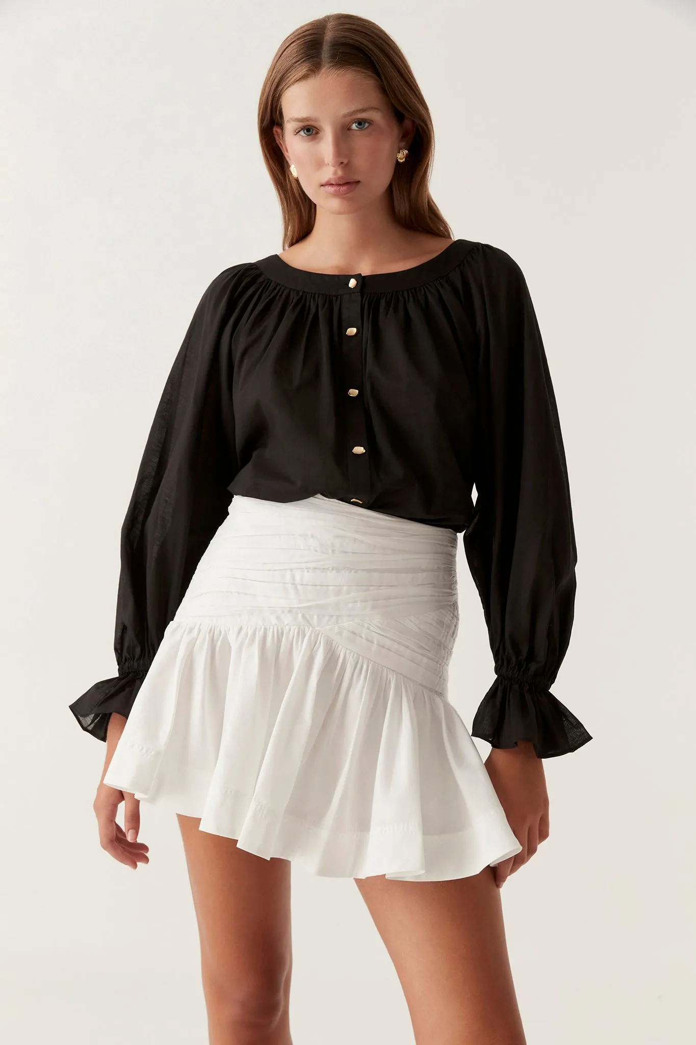 Carrie Ruched Mini Skirt sold by Aje product image thumbnail 4