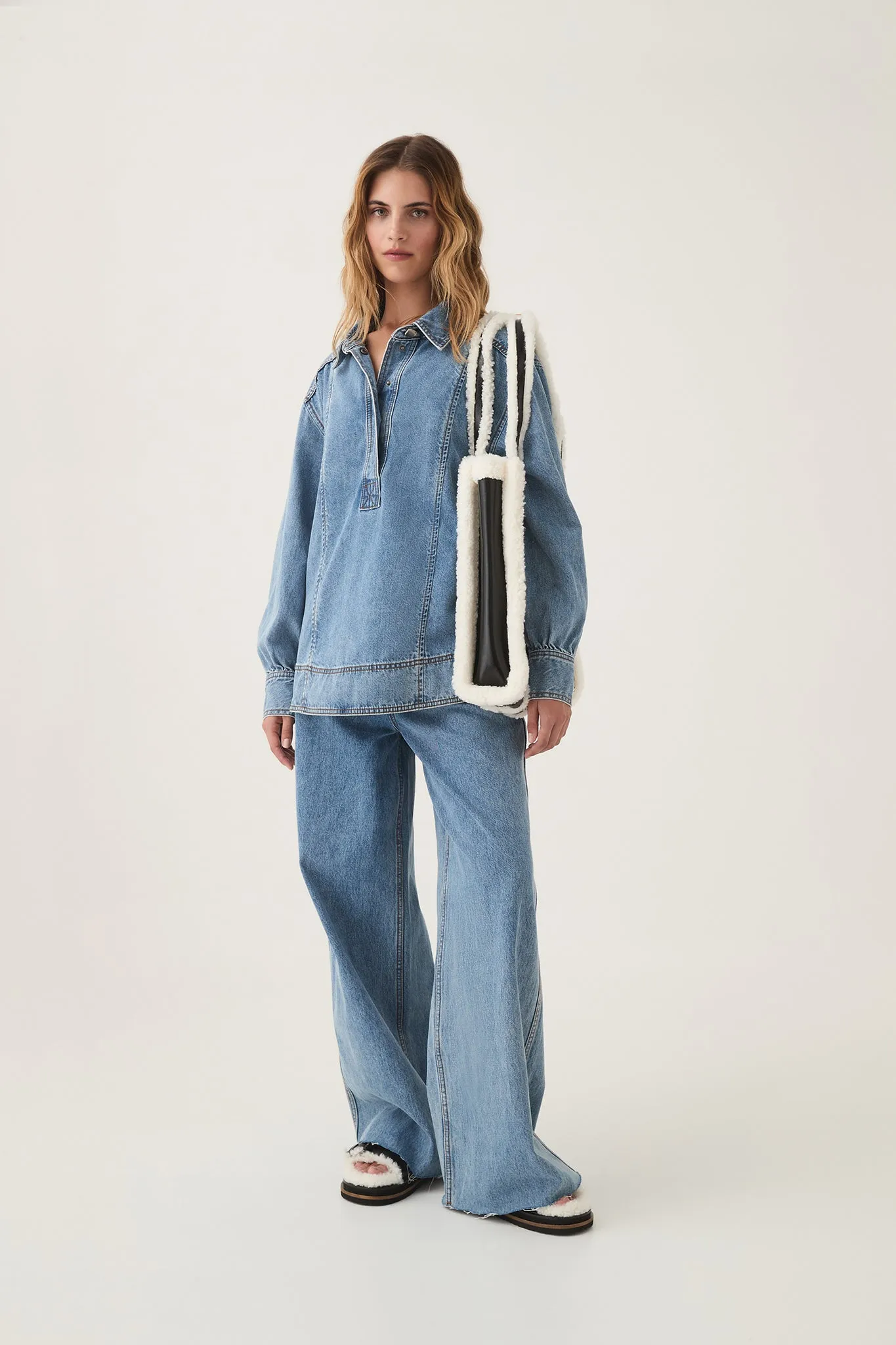 Outline Denim Shirt sold by Aje