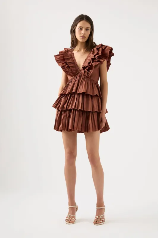 Rhythmic Frilled Mini Dress sold by Aje