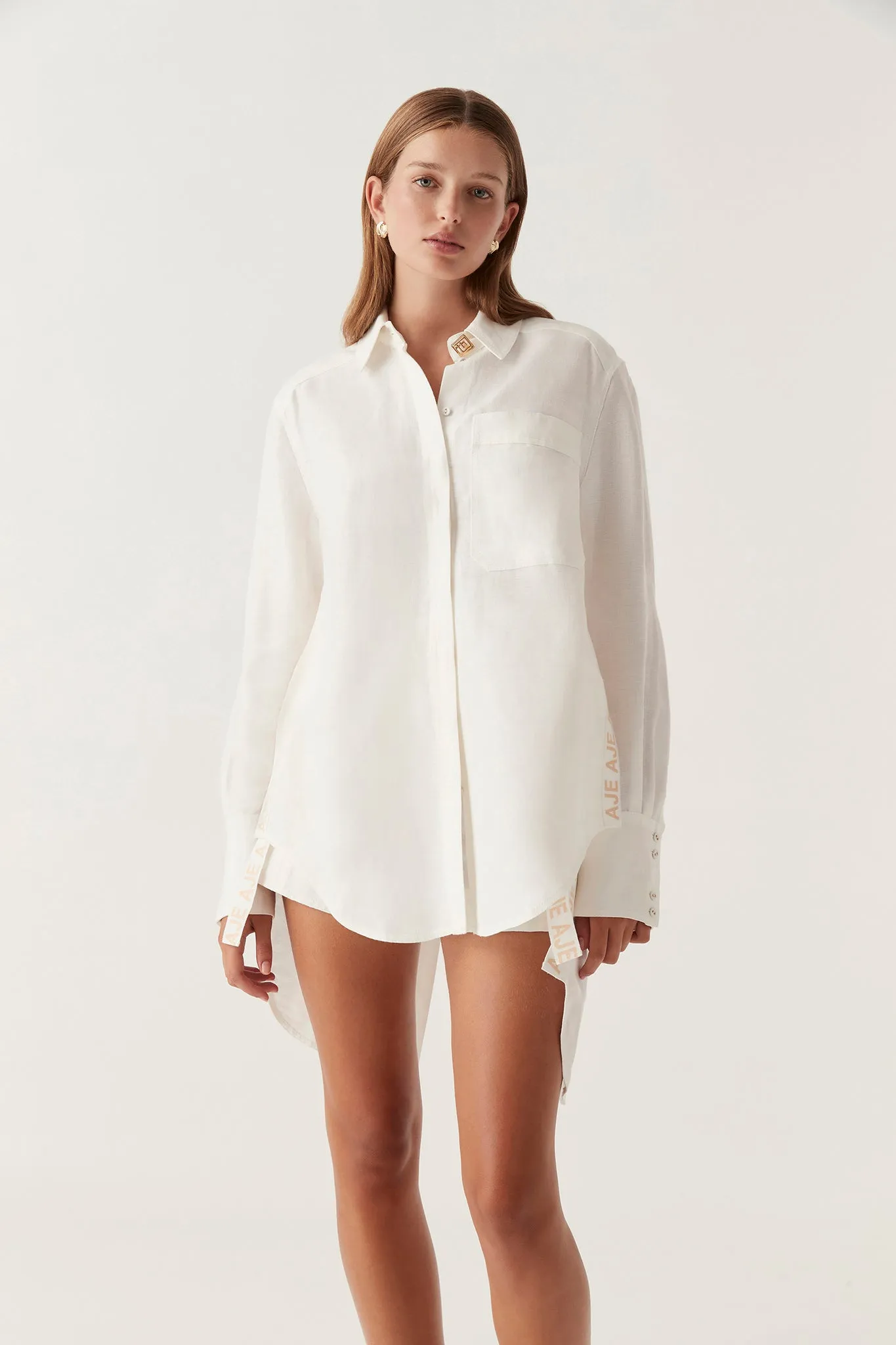 Maggie Logo Split Shirt sold by Aje product image thumbnail 5