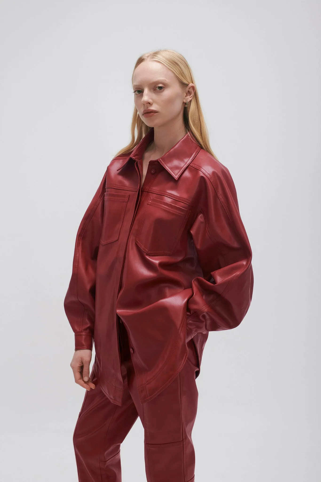 River Vegan Leather Shirt sold by Aje product image thumbnail 5