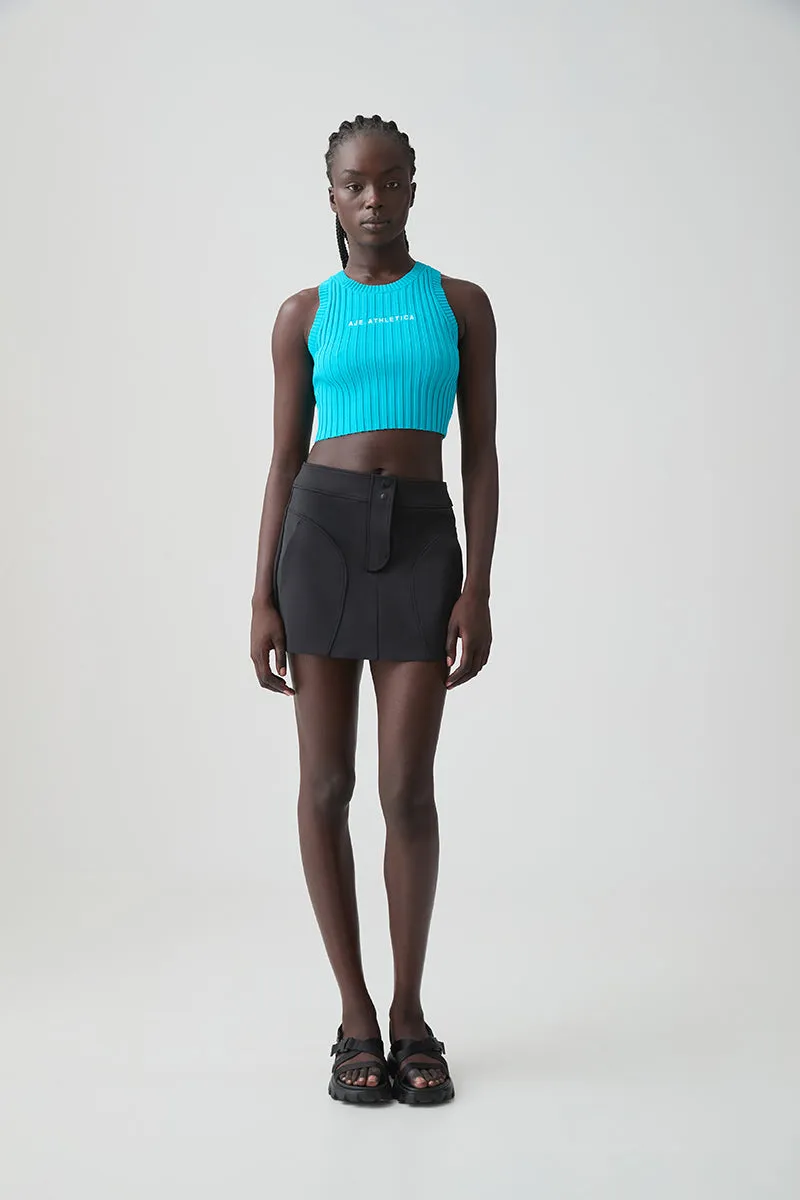 Cropped Knitted Logo Tank 135 sold by Aje