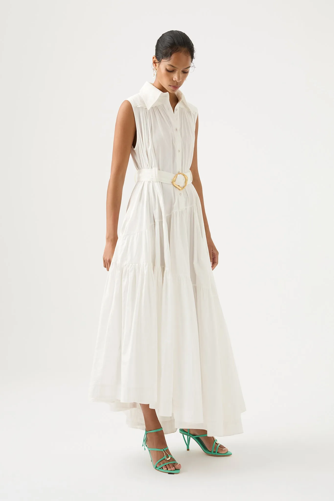 Erika Asymmetric Shirt Dress sold by Aje