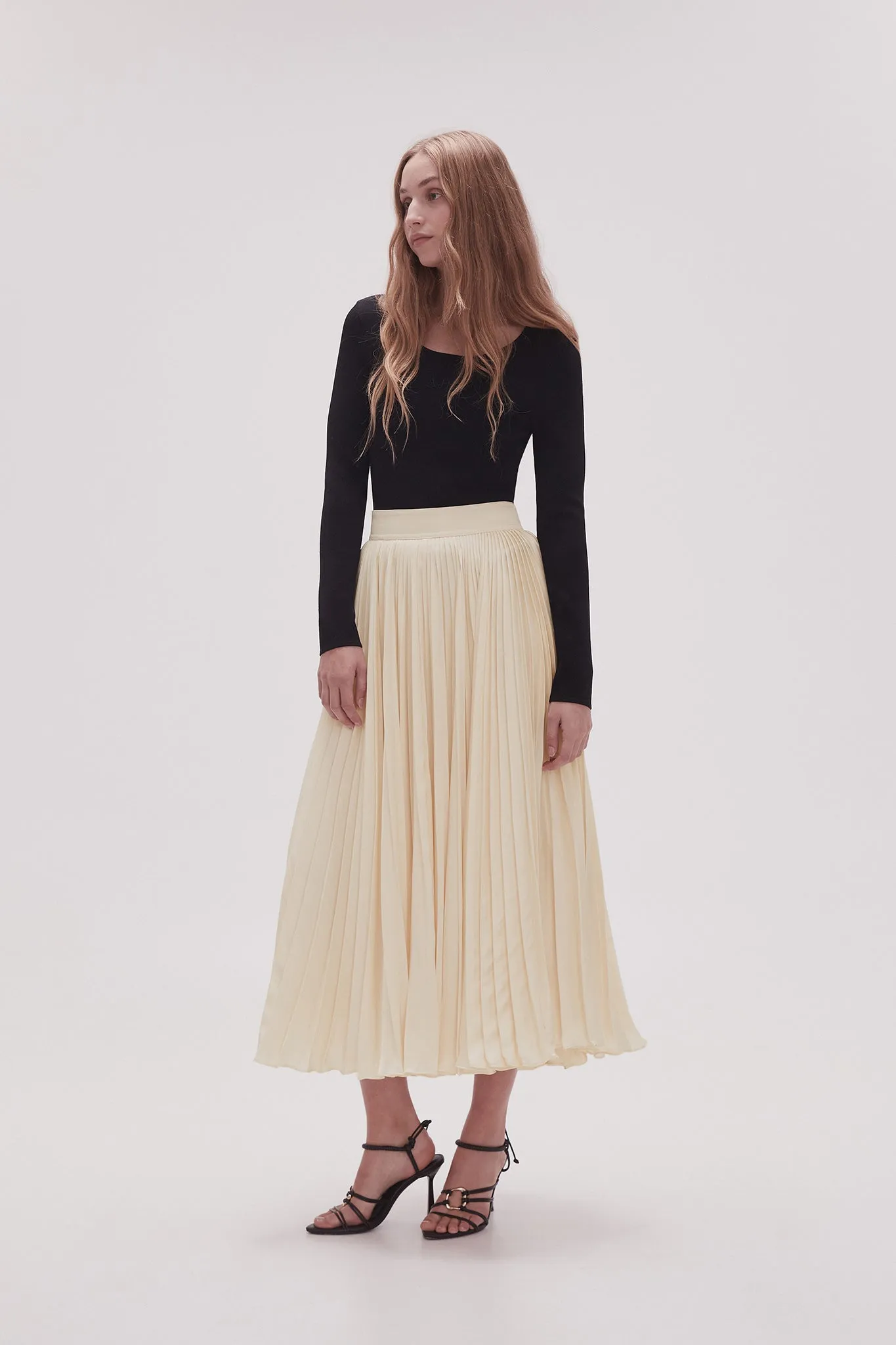 Wondrous Pleated Satin Skirt sold by Aje product image thumbnail 3