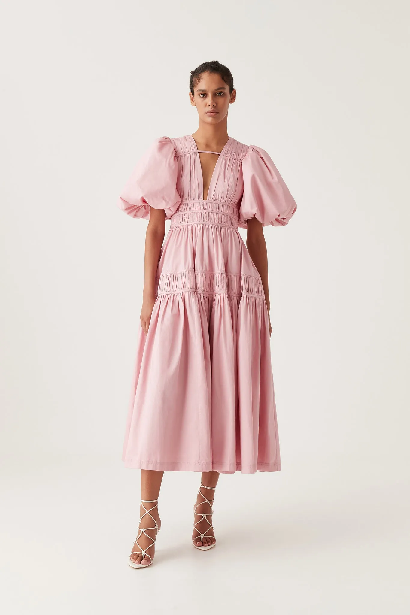 Fallingwater Ruched Midi Dress sold by Aje