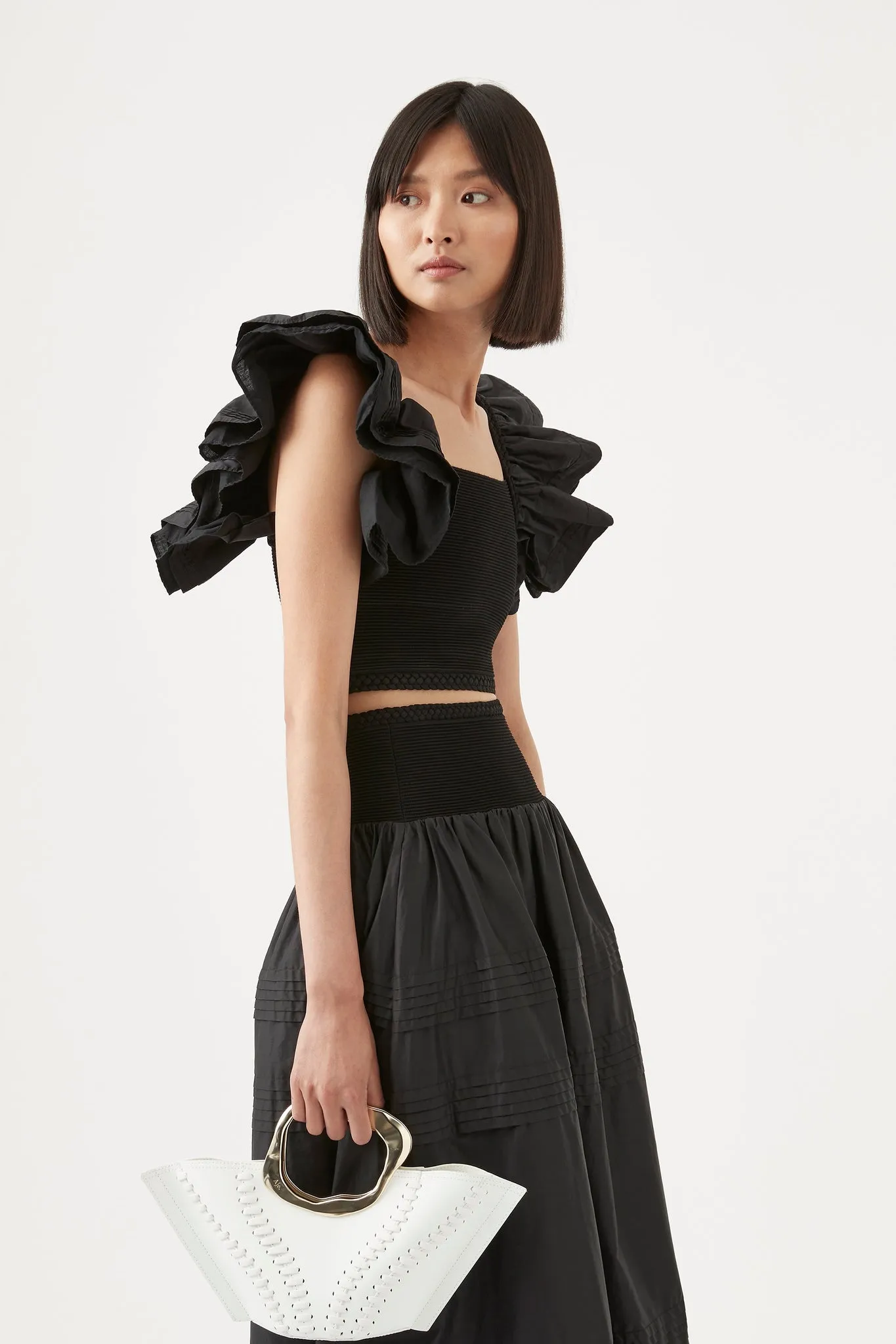 Corinne Knit Bodice Crop Top sold by Aje product image thumbnail 4