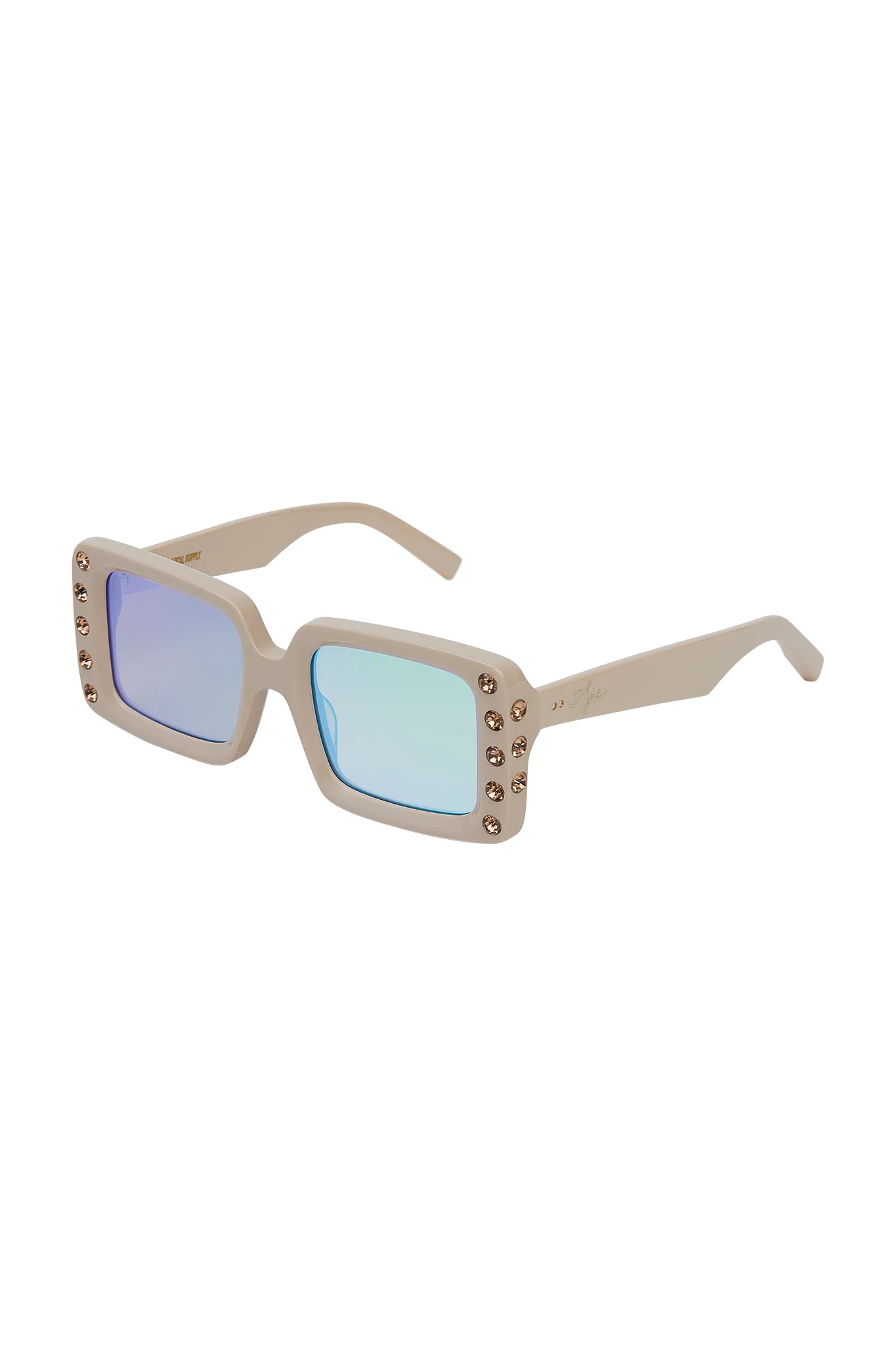 Aje X Local Supply The Square Embellished Sunglasses sold by Aje product image thumbnail 4