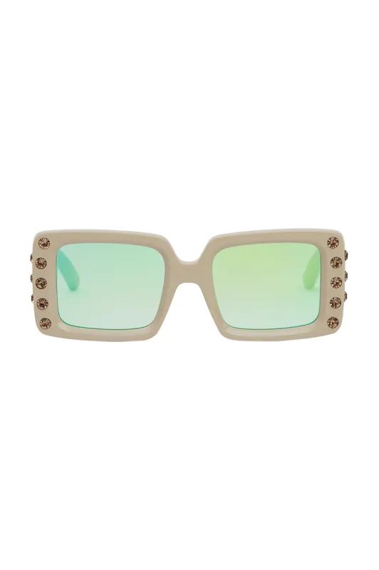 Aje X Local Supply The Square Embellished Sunglasses made by Aje