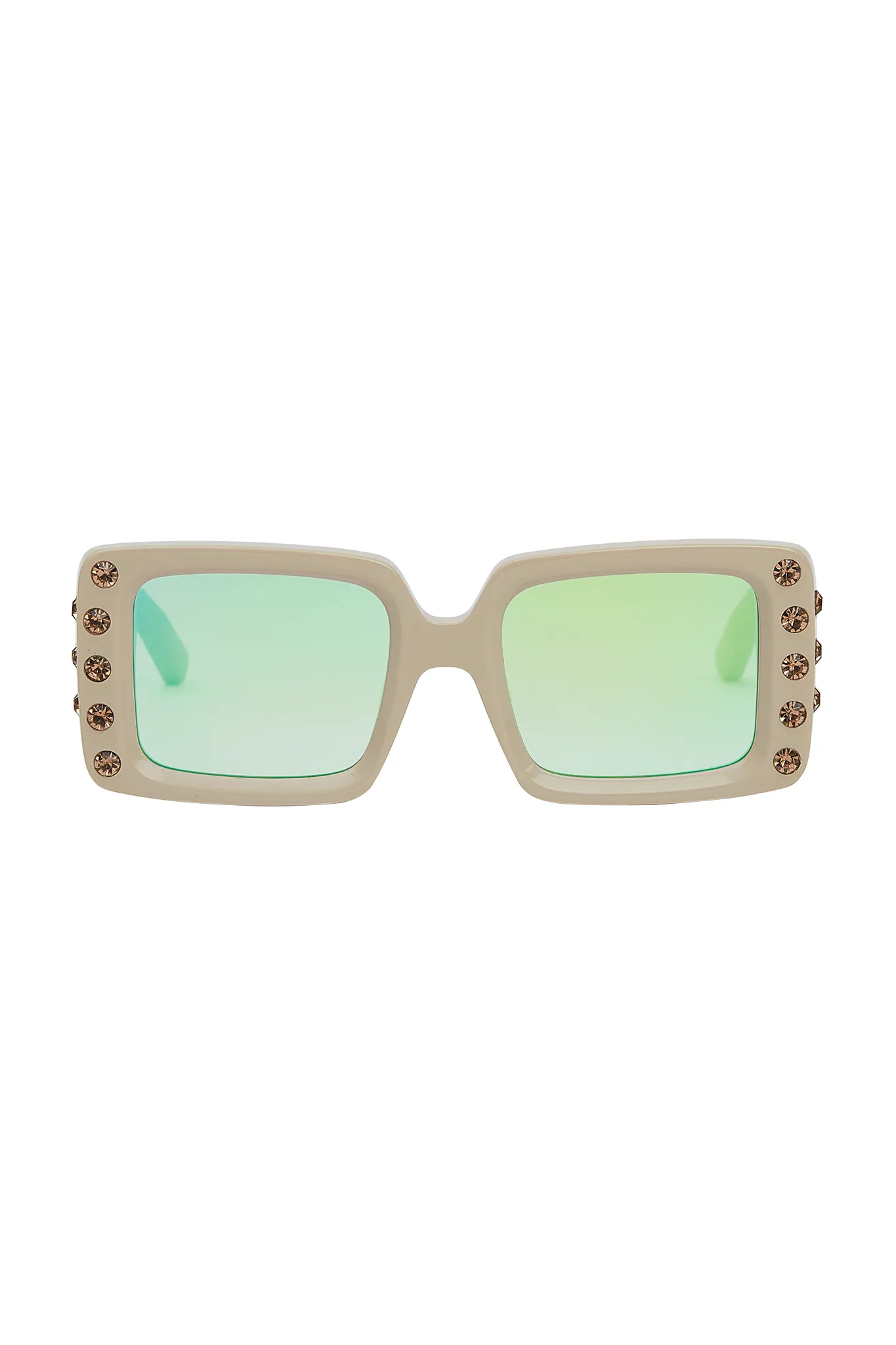 Aje X Local Supply The Square Embellished Sunglasses sold by Aje