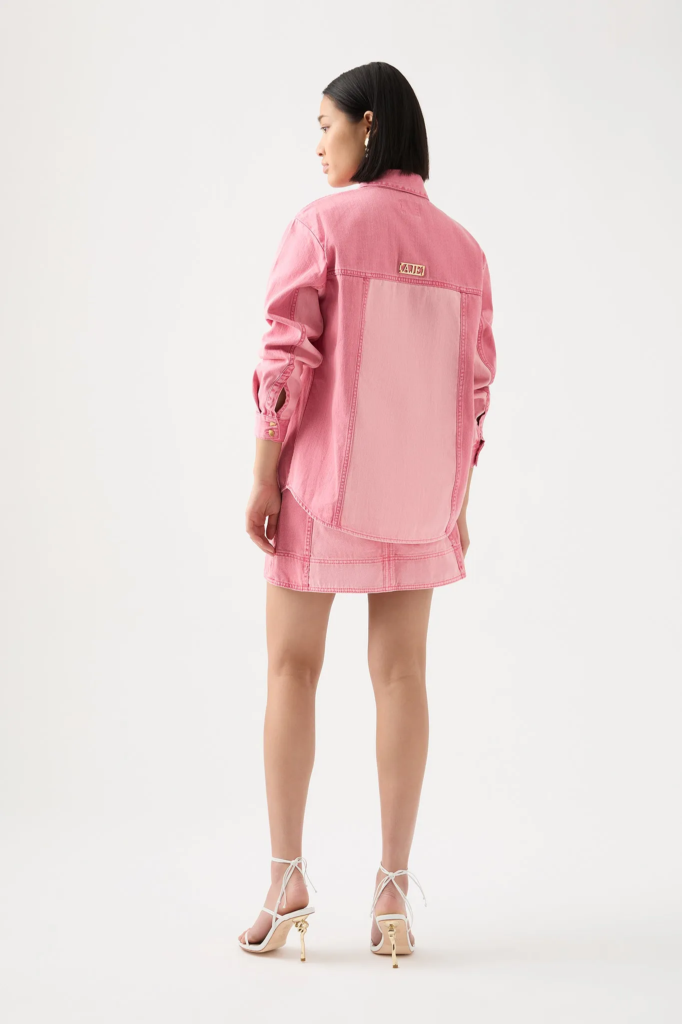 Shades Pink Denim Shirt sold by Aje product image thumbnail 5