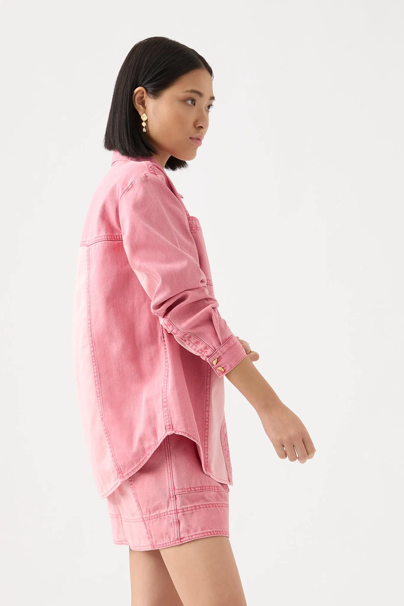 Shades Pink Denim Shirt sold by Aje product image thumbnail 3