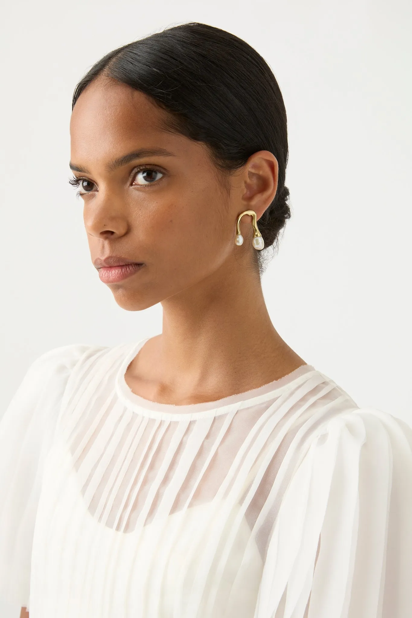 Empyrean Sculptural Pearl Stud sold by Aje