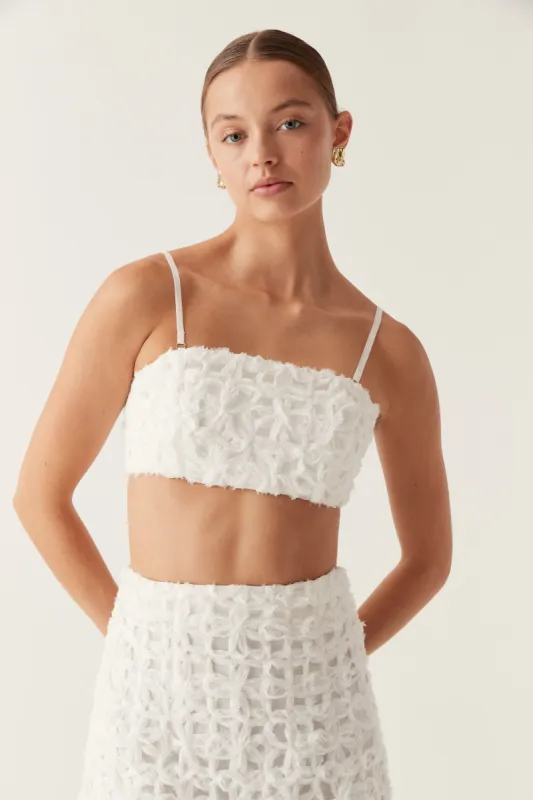Quintette Textured Bralette sold by Aje