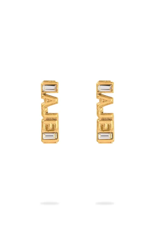 Aje Jewel Logo Square Hoop sold by Aje