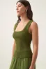 Bronte Scoop Neck Rib Tank sold by Aje
