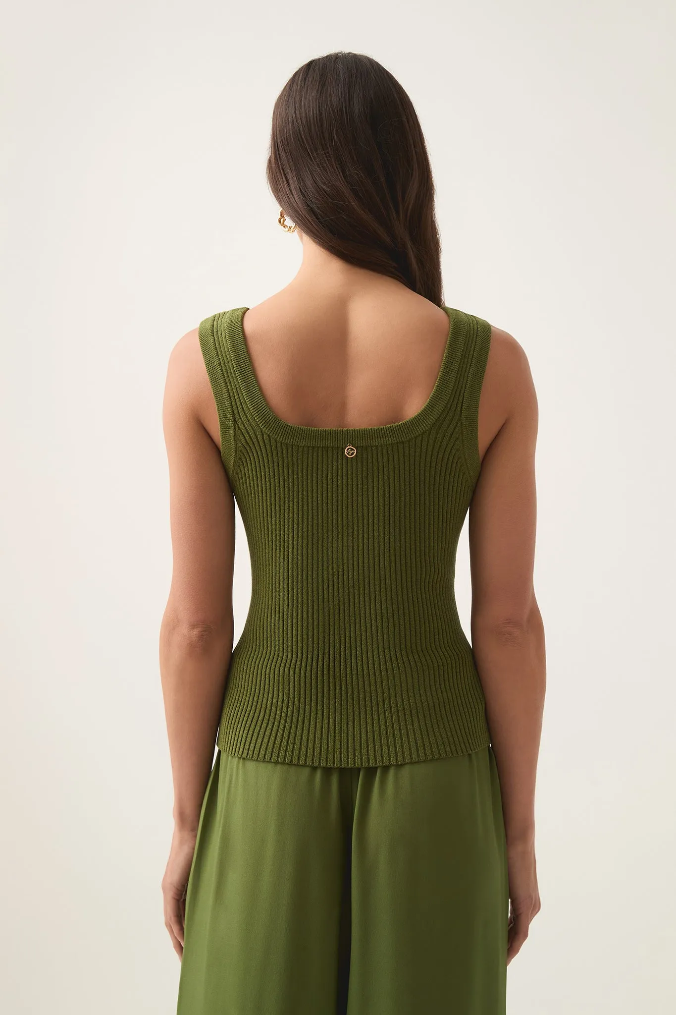 Bronte Scoop Neck Rib Tank sold by Aje product image thumbnail 5