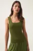Bronte Scoop Neck Rib Tank sold by Aje