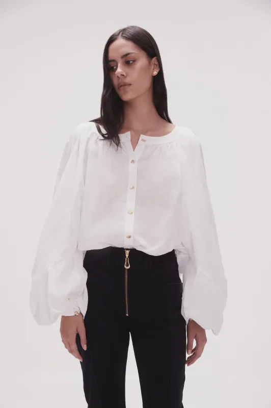 Violet Knot Sleeve Blouse sold by Aje