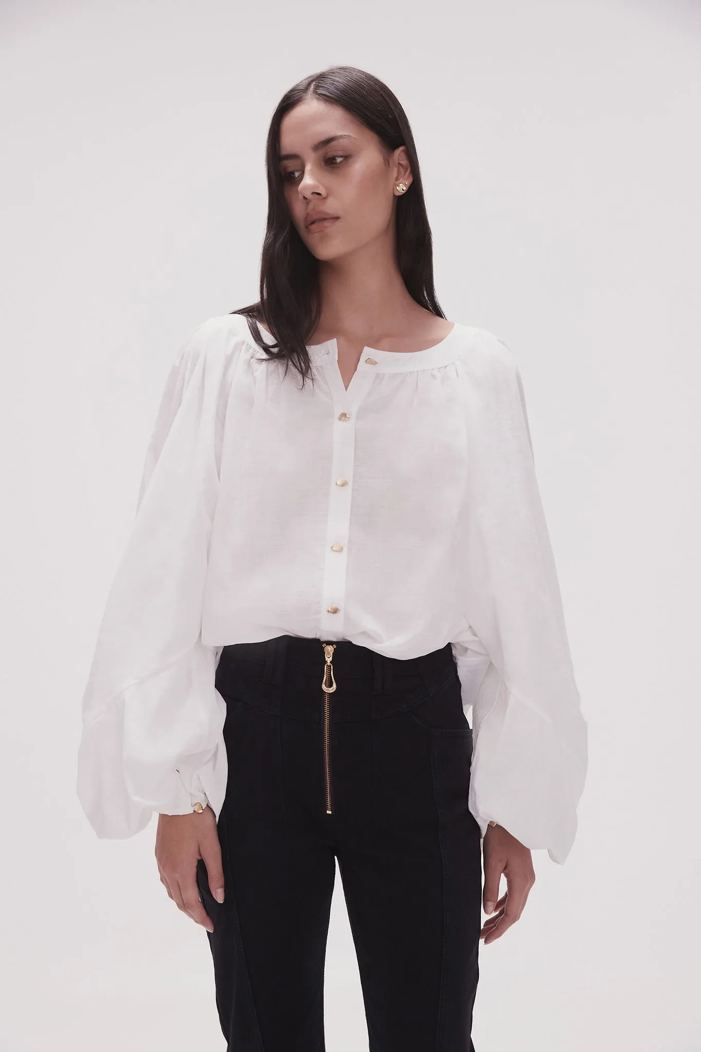 Violet Knot Sleeve Blouse sold by Aje