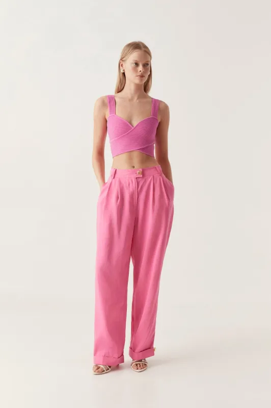 Sybil Twist Knit Bustier sold by Aje