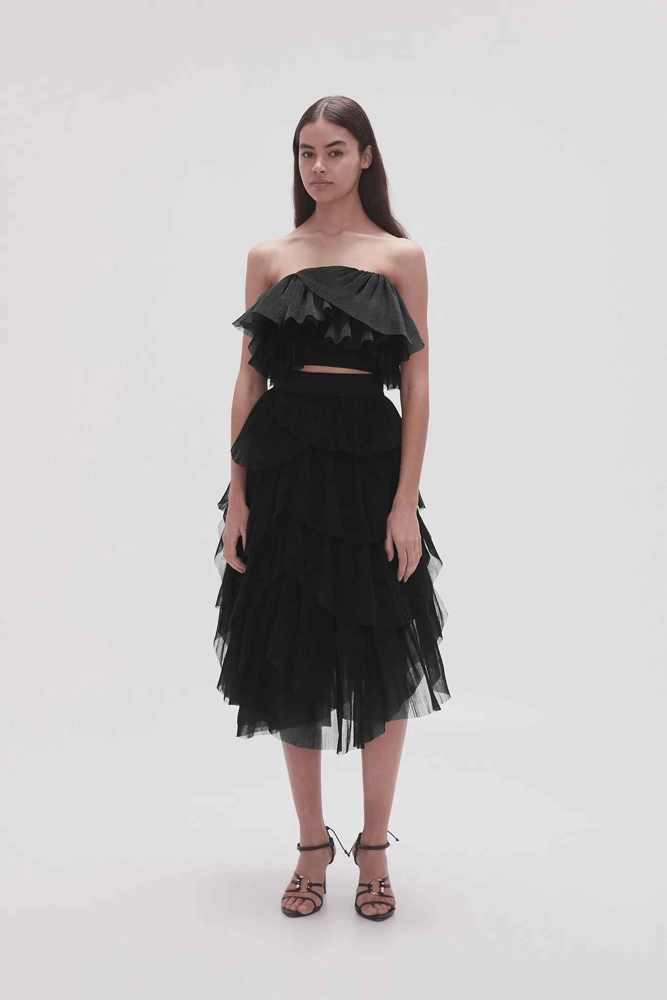 Elsie Pleated Midi Skirt sold by Aje product image thumbnail 3