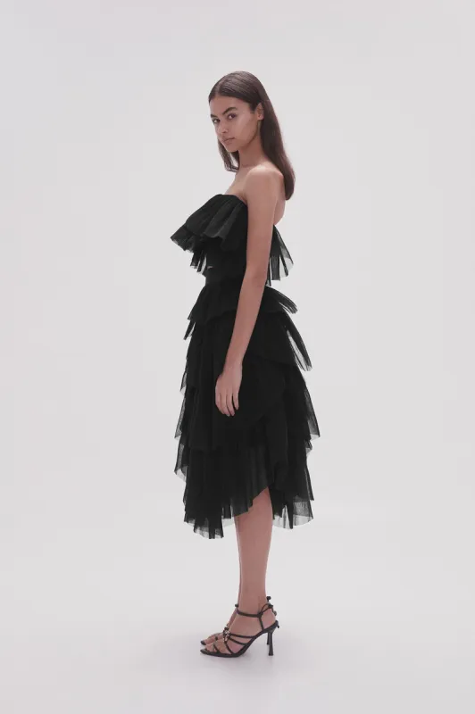 Elsie Pleated Midi Skirt made by Aje