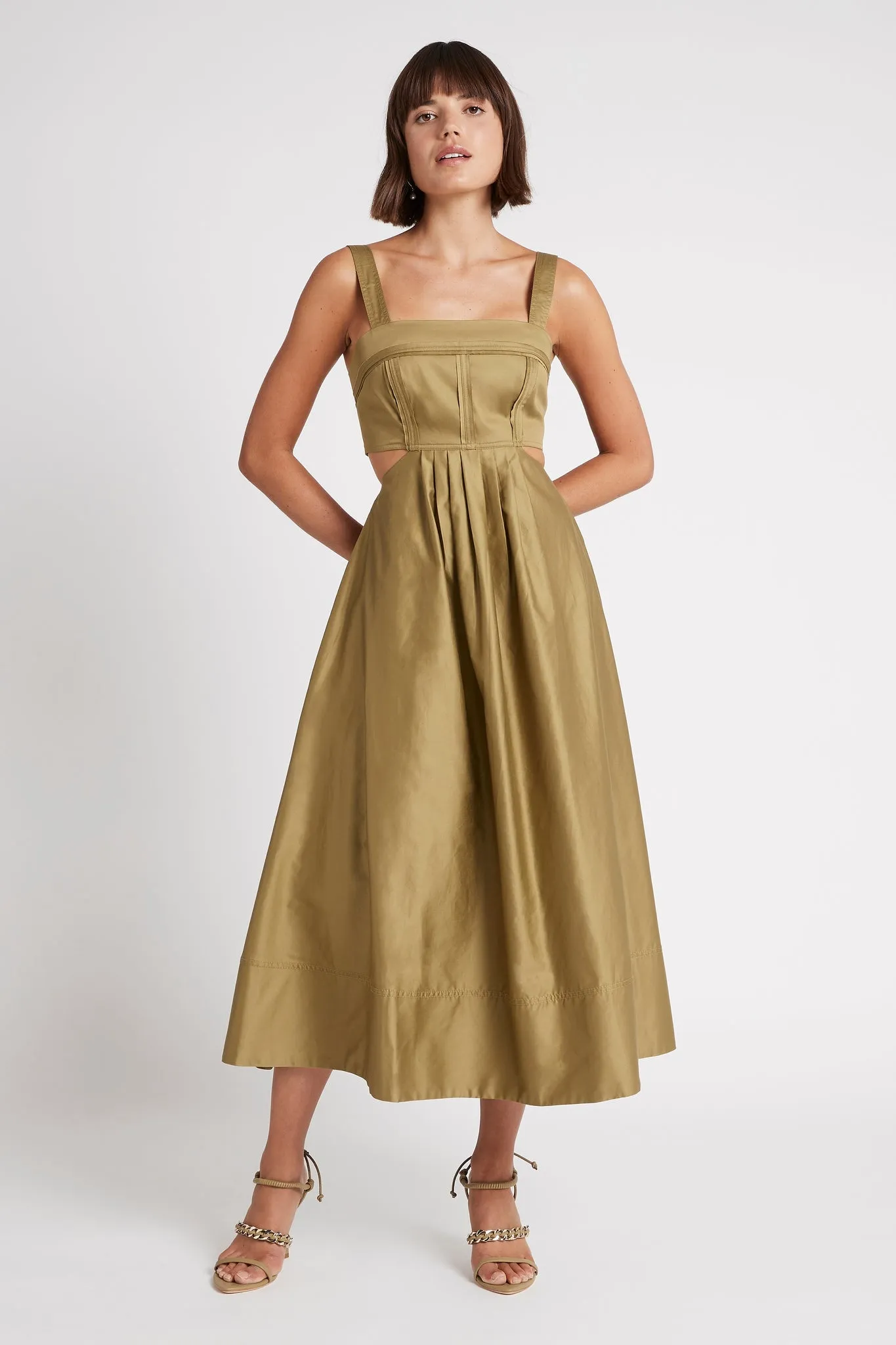 Frequency Cut Out Midi Dress sold by Aje product image thumbnail 5