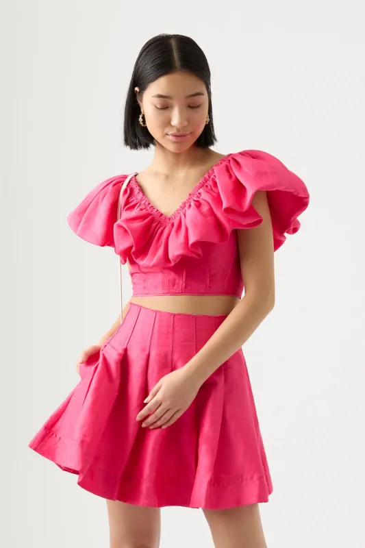 Bubble Flounce Top sold by Aje