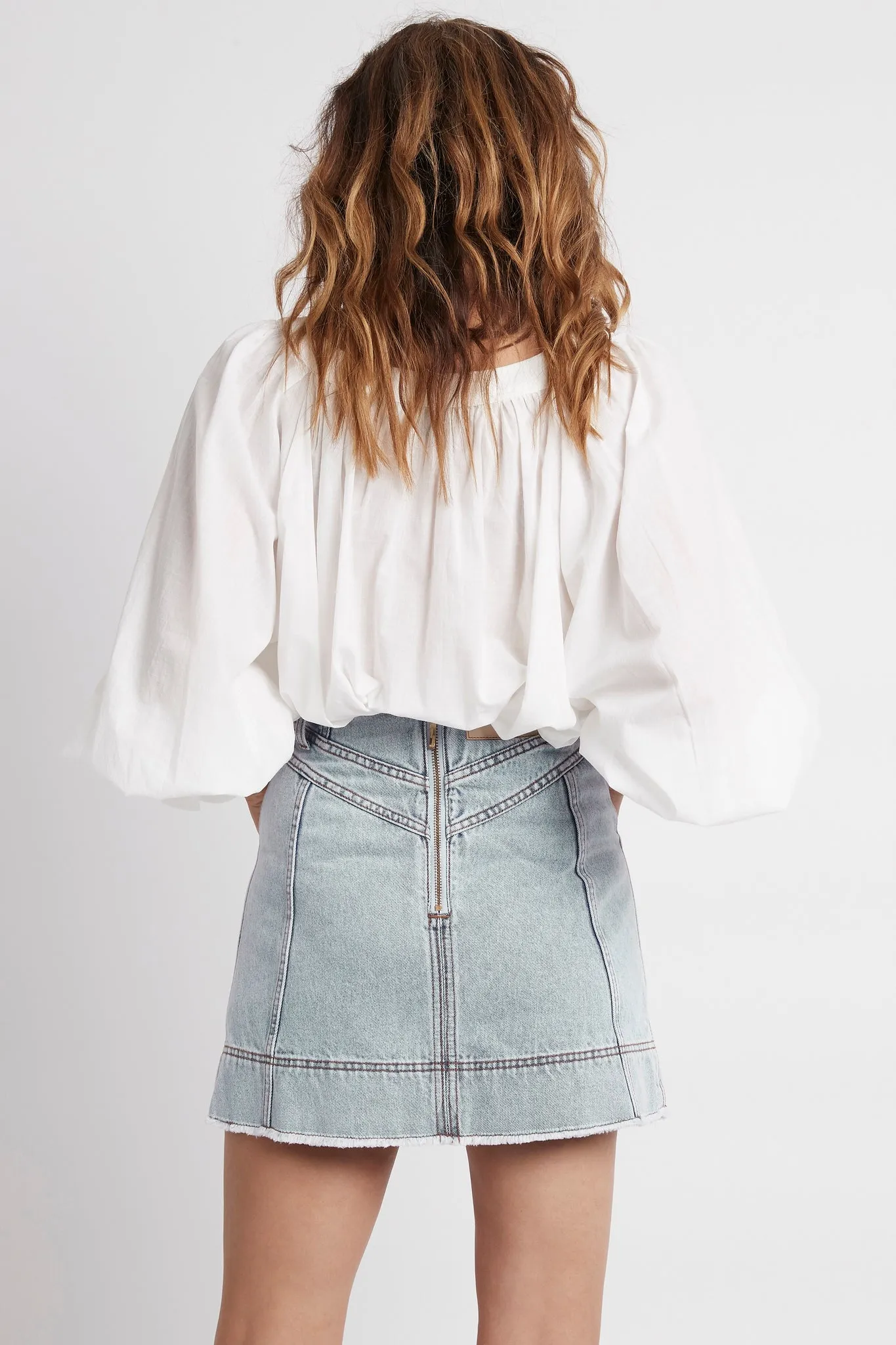 Belmond Button Denim Mini Skirt sold by Aje product image thumbnail 5
