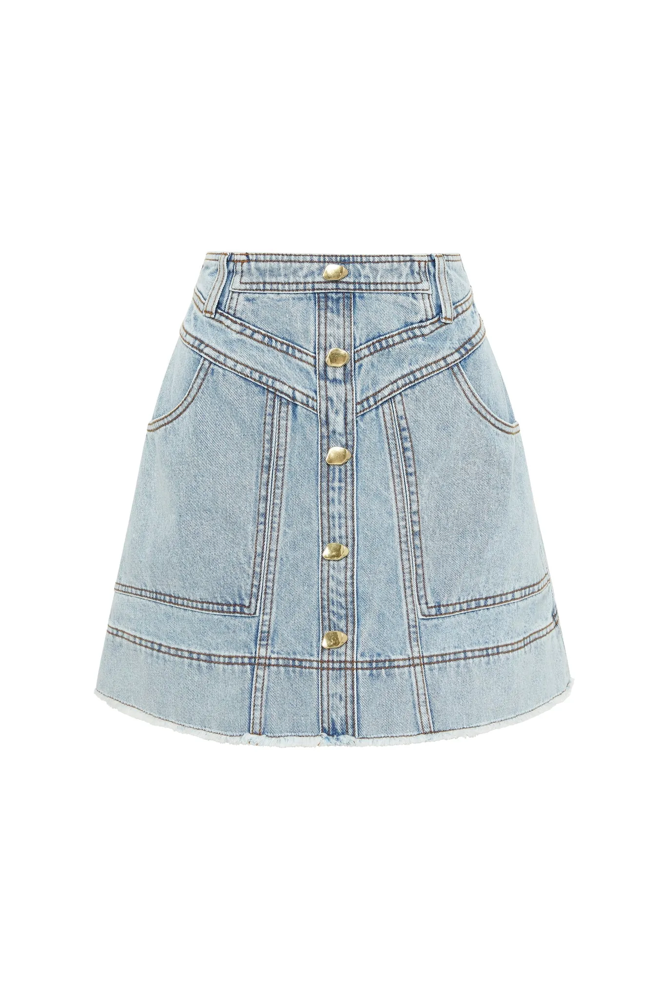 Belmond Button Denim Mini Skirt sold by Aje product image thumbnail 2