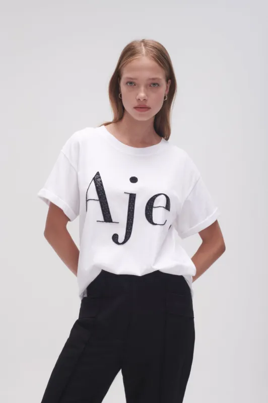 Classic Embellished Logo Tee sold by Aje